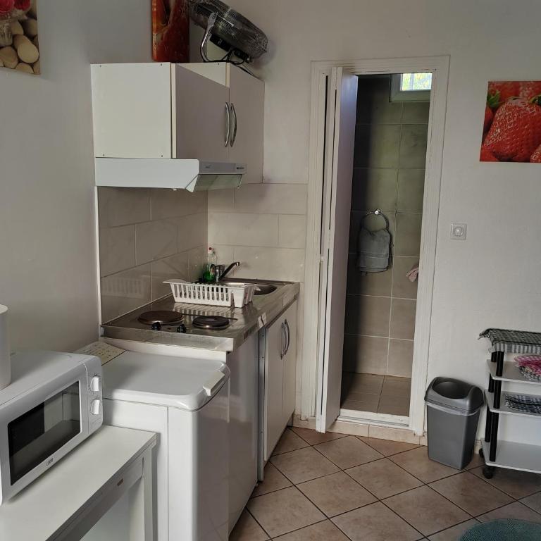 Studio indépendant, avec piscine et jardin, direct gare aéroport, 1 lit pour 2 personnes Direct Gare Aéroport - One-Bedroom Apartment - 7