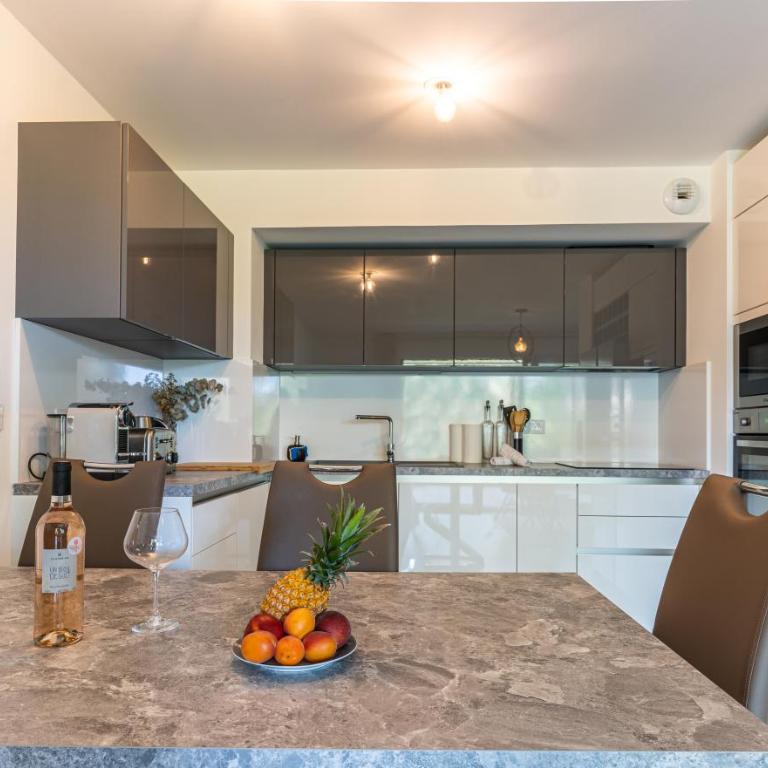 Appartement climatisé les pieds dans l'eau pour 6 personnes avec 1 suite parentale, 1 chambre double et 1 mini chambre Piscine sur le toit clim garage - Appartement 3 Chambres - 42