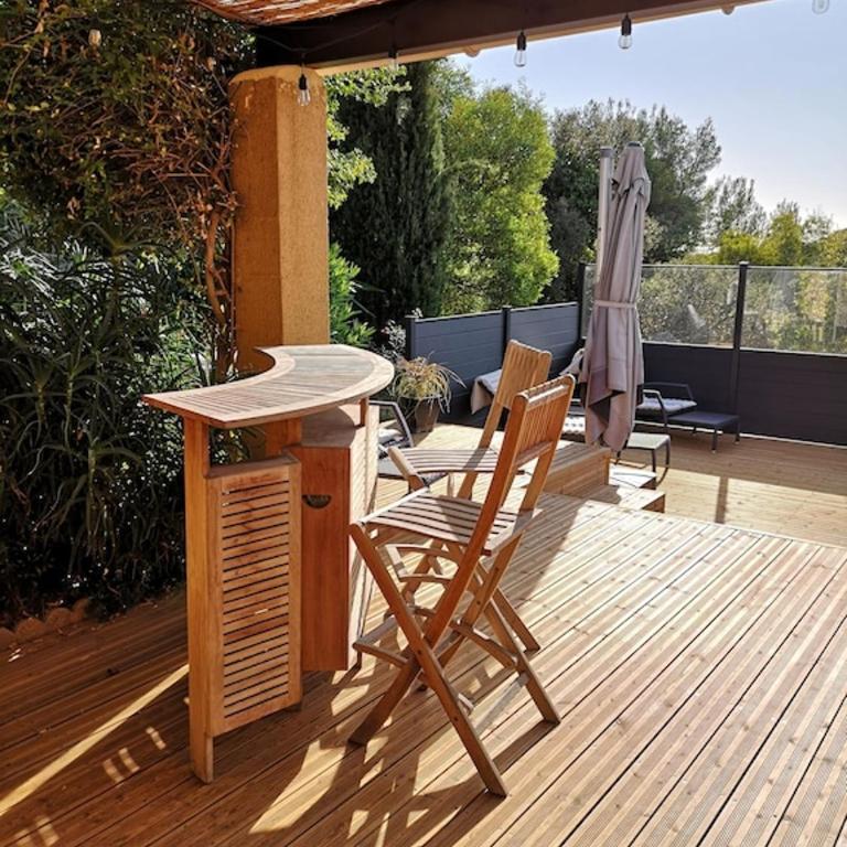 Belle maison vue montagne avec piscine privée à 5 minutes de la mer et village.i - Villa - 34