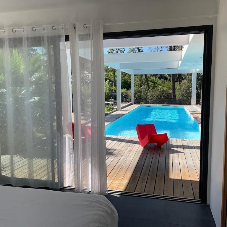 Villa CALIFORNIA Piscine chauffée 14x4m Moulleau Abatilles 10 pers - Villa avec Piscine Privée - 31