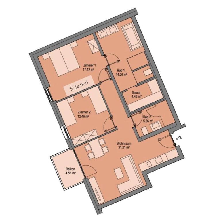 Alpenstyle Resort Fieberbrunn by AlpenTravel - Superior Comfort Ferienwohnung mit 2 Schlafzimmern und eigener Sauna - 2