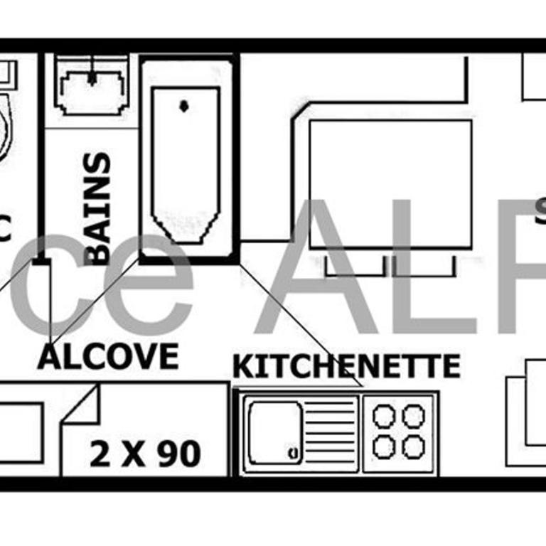 Appartement 2 pièces avec terrasse solarium, 4 couchages - Les Saisies - One-Bedroom Apartment - 8
