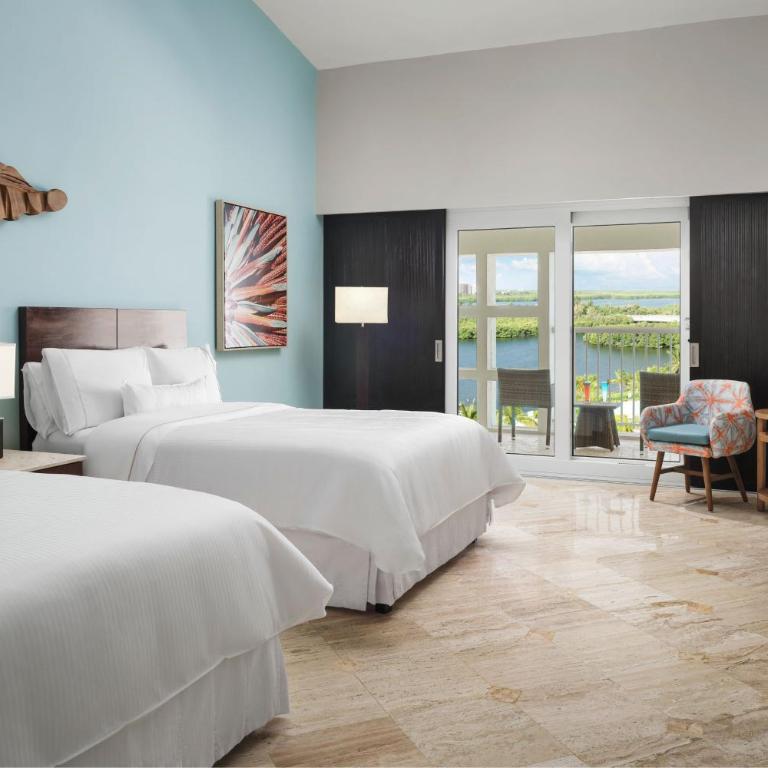 The Westin Cancun Resort & Spa - Habitación Doble Deluxe con balcón y vistas a la laguna - 2 camas dobles - 1