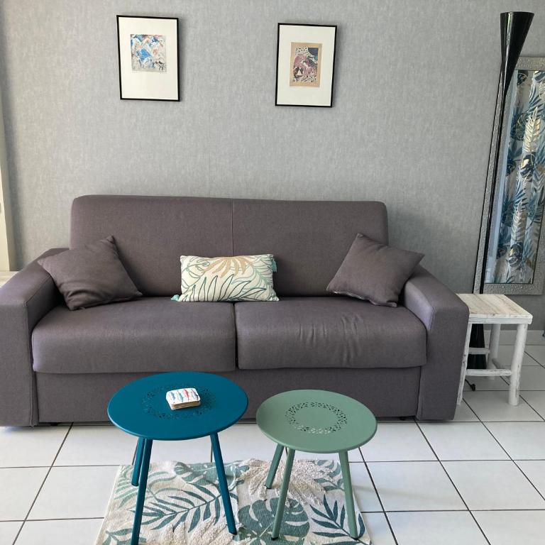 Studio à 300m de la plage, parc, piscine, terrasse - Quadruple Room - 7