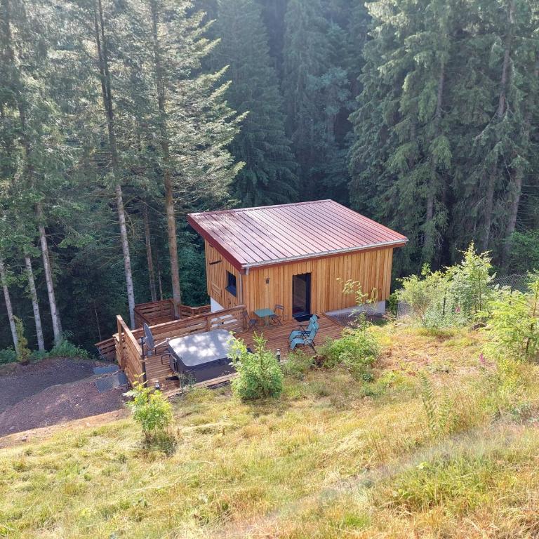 Le Refuge perché du saut de la bourrique, SPA, terrain clôturé, bordure de forêt - Chalet 2 Chambres - 6