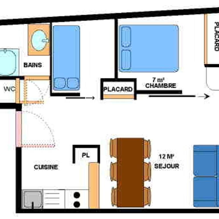 Appartement 6 pers au pied des pistes avec Wifi gratuit - FR-1-508-1 - Appartement (6 Adultes) - 7