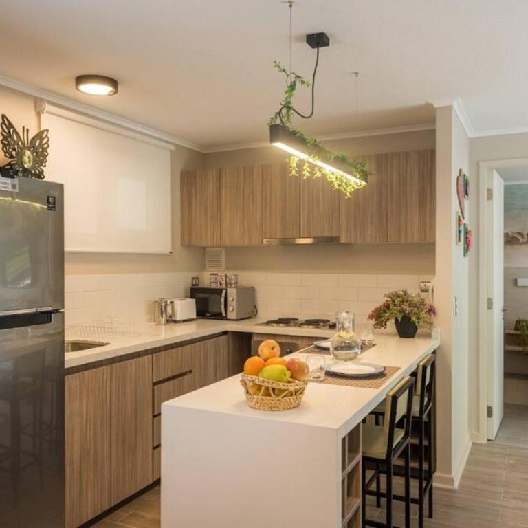 PUCON depto NUEVO! DOS DORMITORIOS DOS BAÑOS, en condominio con estacionamiento,balcon, super equipado, WIFI Y CABLE, PISCINA CON JARDINES, ZONA TRANQUILA A SOLO 5 MINUTOS DEL CENTRO EN AUTO - Two-Bedroom Apartment - 12