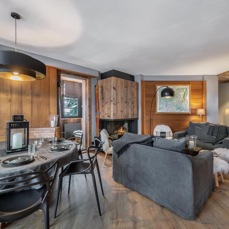 Appartement rénové 5 chambres avec balcon, cheminée et Wifi à 400m du centre de Megève - FR-1-453-170 - Appartement (10 Adultes) - 14