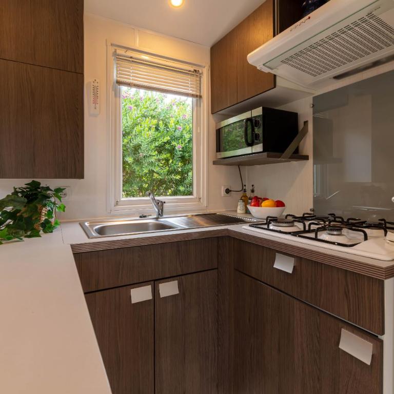Le Mimosa, mobil-home climatisé au cœur du vignoble et à quelques mètres de la mer - Deluxe Bungalow mit Gartenblick - 7