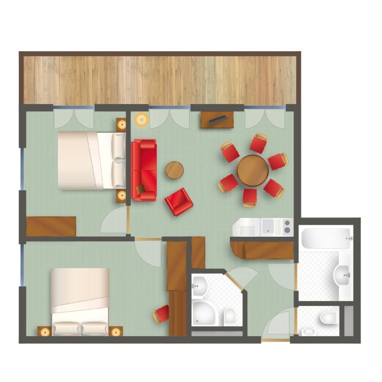 Apart-Hotel Filomena - Apartment mit 2 Schlafzimmern und Balkon - 7