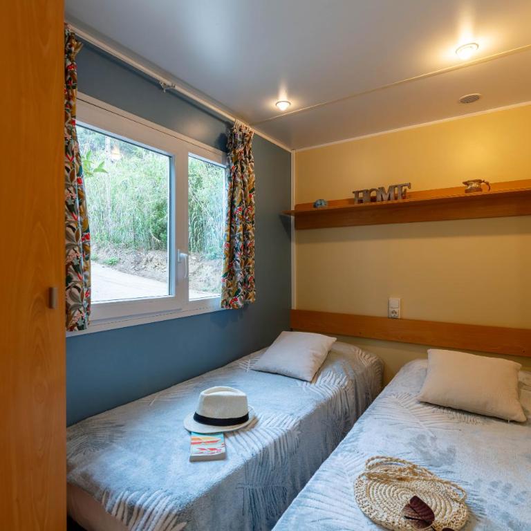 La Doucette, mobil-home climatisé au cœur du vignoble et à 50m de la mer - Deluxe Bungalow mit Gartenblick - 3
