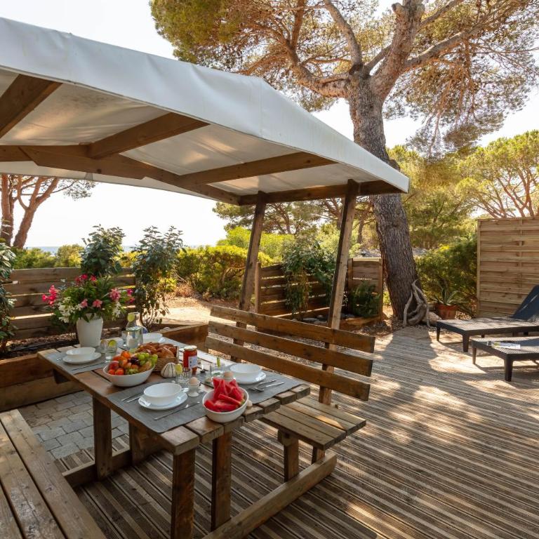 L Arbousier, mobil-home vue dégagée sur la mer - Deluxe Bungalow mit Meerblick - 11