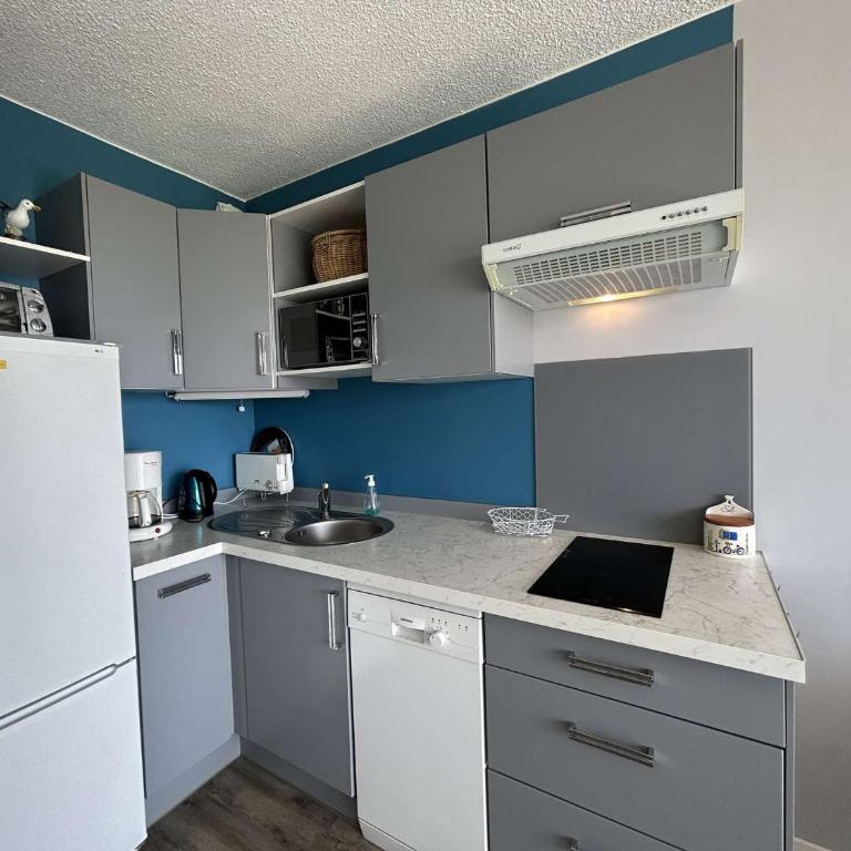 Appartement cosy avec balcon face mer - Accès plage & parking privé - FR-1-224C-241 - Appartement - 10
