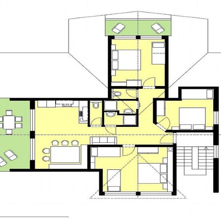 Landhaus Dajana - Apartment mit 3 Schlafzimmern und Dusche - 1