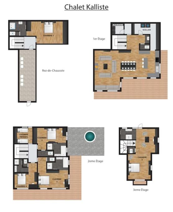Chalet Kalliste spacieux Meribel 5 min des pistes avec Spa - Chalet - 5