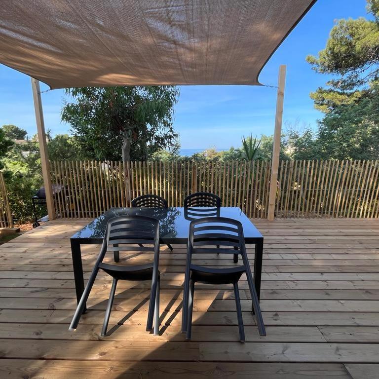 Le Cycas, mobil-home neuf avec sa vue dégagée sur les vignes et la mer - Bungalow Deluxe - Vue sur Mer - 8