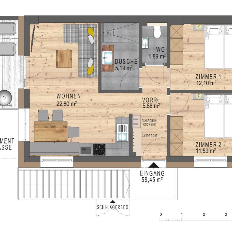 Am Römerweg - Appartements - Apartment mit 2 Schlafzimmern - 11