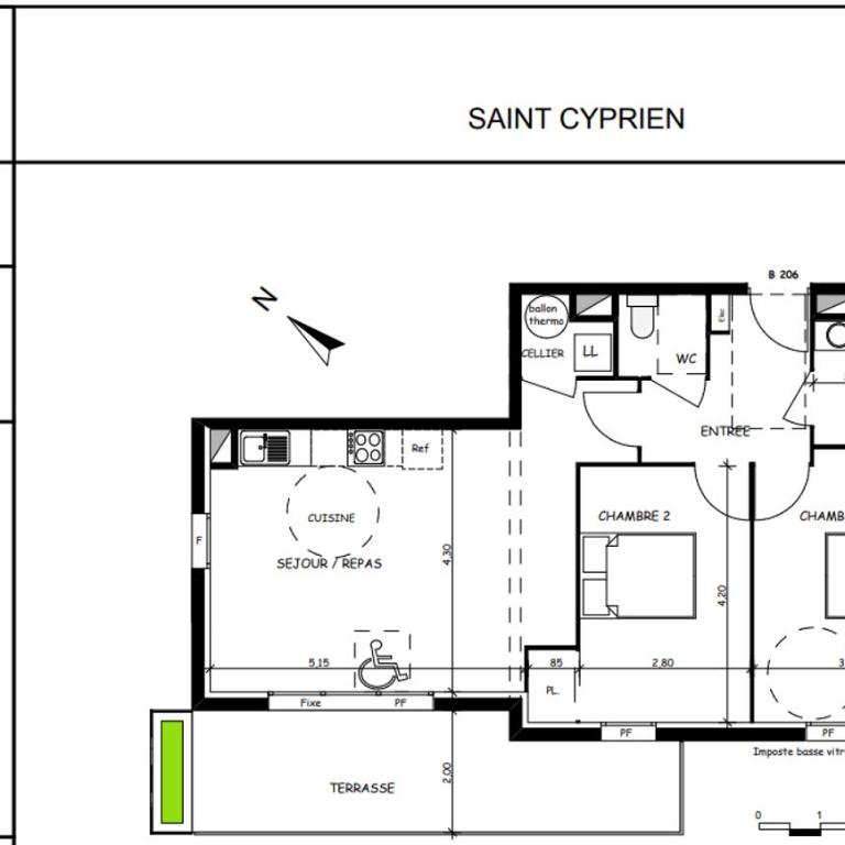 Superbe T3 récent 67 m2, gde terrasse, 3km plage, vue Canigou, parking et box privatif - Appartamento con 2 Camere da Letto - 13
