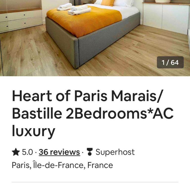 MyNestParis 2-BR in Center , Air Conditioner , Elevator, Free Parking - Appartamento con 2 Camere da Letto - 45