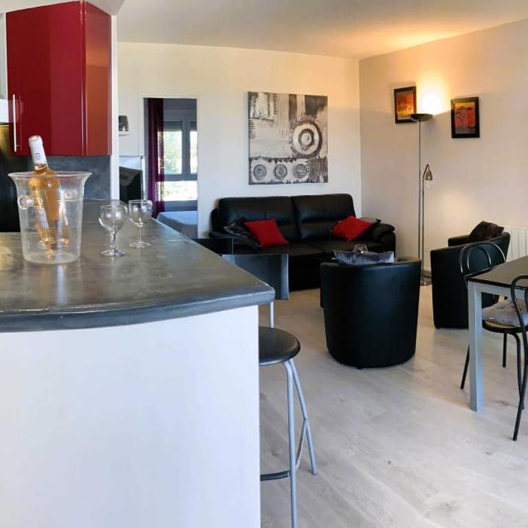 Le Rouge et Le Noir 45 m2 sur Coursives Gde Terrasse Port Nature Naturiste - Apartment mit 2 Schlafzimmern - 5