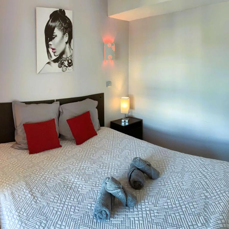 Le Rouge et Le Noir 45 m2 sur Coursives Gde Terrasse Port Nature Naturiste - Apartment mit 2 Schlafzimmern - 10