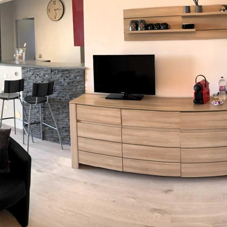Le Rouge et Le Noir 45 m2 sur Coursives Gde Terrasse Port Nature Naturiste - Apartment mit 2 Schlafzimmern - 7