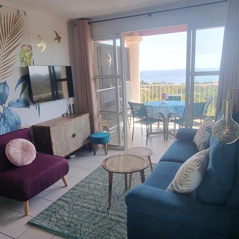 Agay Cap Esterel Le Hameau F2 Clim plein sud dernier etage Magnifique vue mer - Appartement 1 Chambre - 2