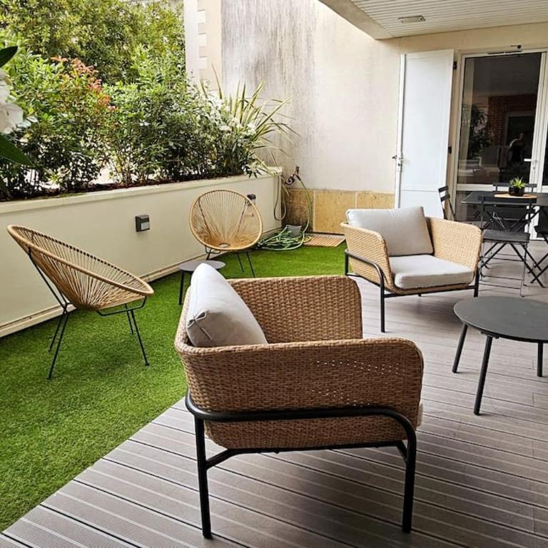 Arcarêve - Grand Studio Deluxe avec terrasse, jardin et accès plage par la résidence - Studio Double Deluxe - 11
