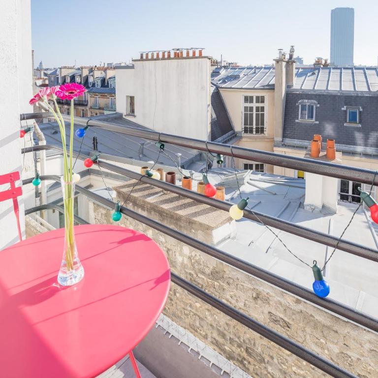 Eiffel Tower view terrace Saint Germain des Pres - Chambre Double ou Lits Jumeaux - 6