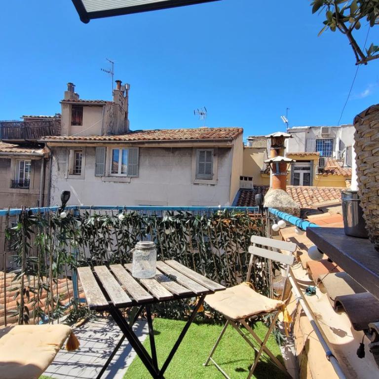 Appartement duplex sur les toits d'Aix avec terrasse ensoleillée - Appartement 1 Chambre - 5