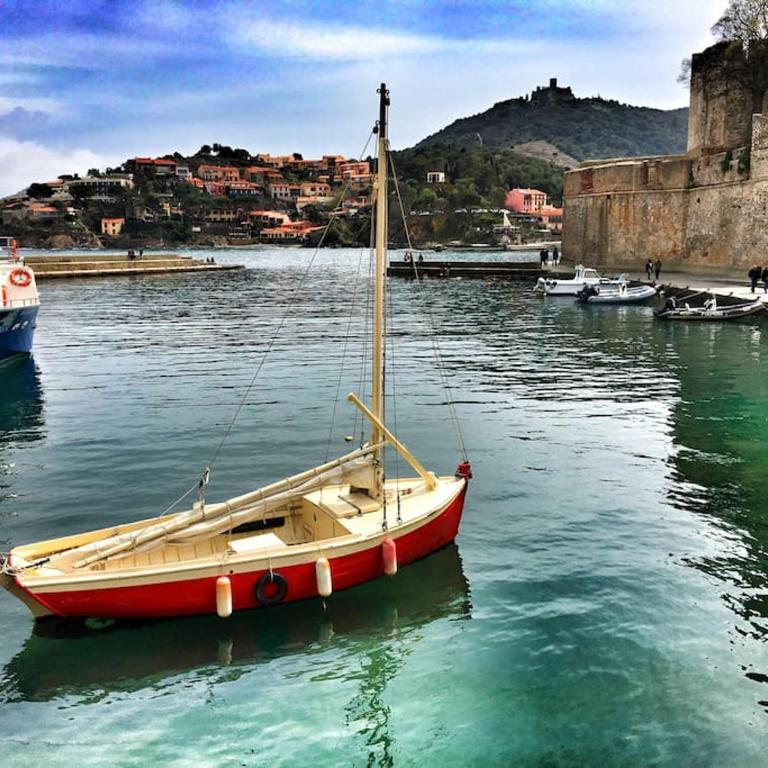 T2 au calme-vue mer et baie de Collioure-Clim-Garage - Apartment mit 1 Schlafzimmer - 28