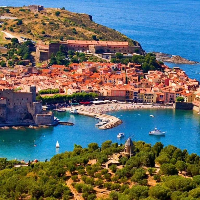 T2 au calme-vue mer et baie de Collioure-Clim-Garage - Apartment mit 1 Schlafzimmer - 37