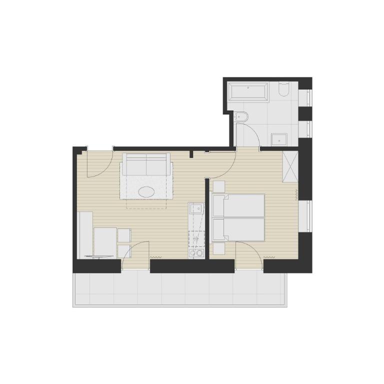 Eden Apartments - One-Bedroom Apartment with Balcony - 16