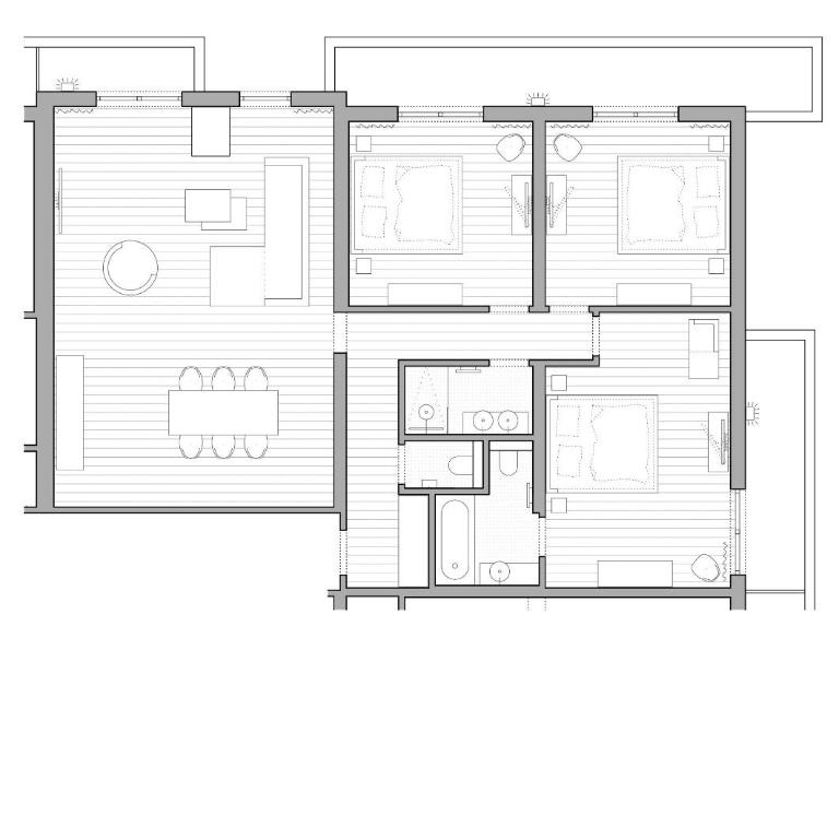 Appart Hotel Knappaboda - Deluxe Apartment mit 3 Schlafzimmern - 16
