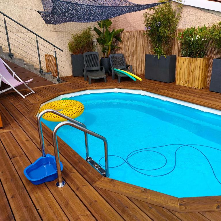 T2 rez-de-jardin Piscine 3x5m près d'Arcachon - Appartamento con 1 Camera da Letto - 24