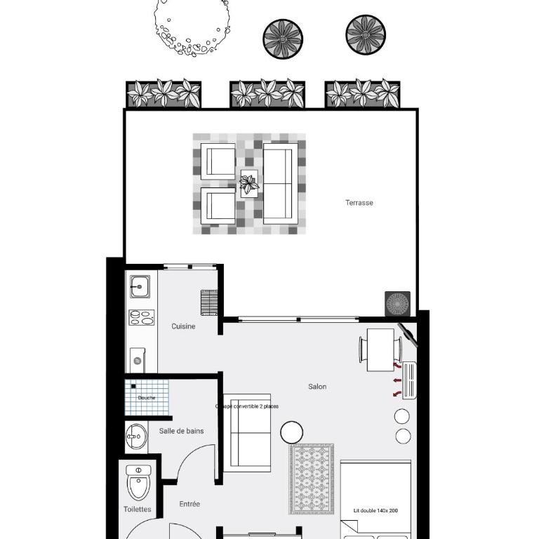 Les Appartements d'Edmond Rome Favier - Studio mit Terrasse - 32