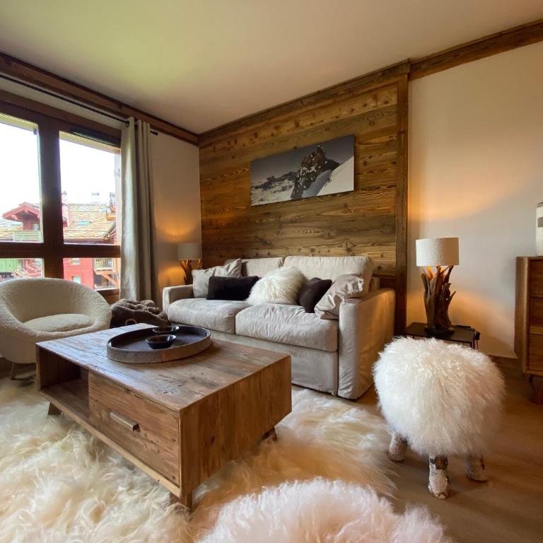 Arcs 1950 Appartement Luxe type chalet 5 à 7 personnes Vue imprenable sur le Montblanc skis aux pieds - Apartment mit Blick auf die Berge - 5