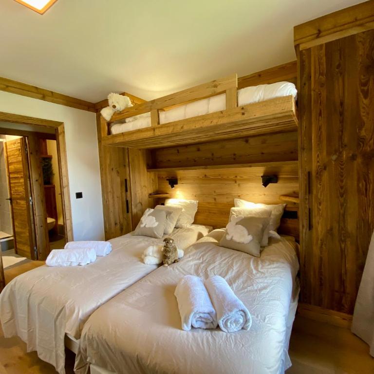 Arcs 1950 Appartement Luxe type chalet 5 à 7 personnes Vue imprenable sur le Montblanc skis aux pieds - Apartment mit Blick auf die Berge - 34