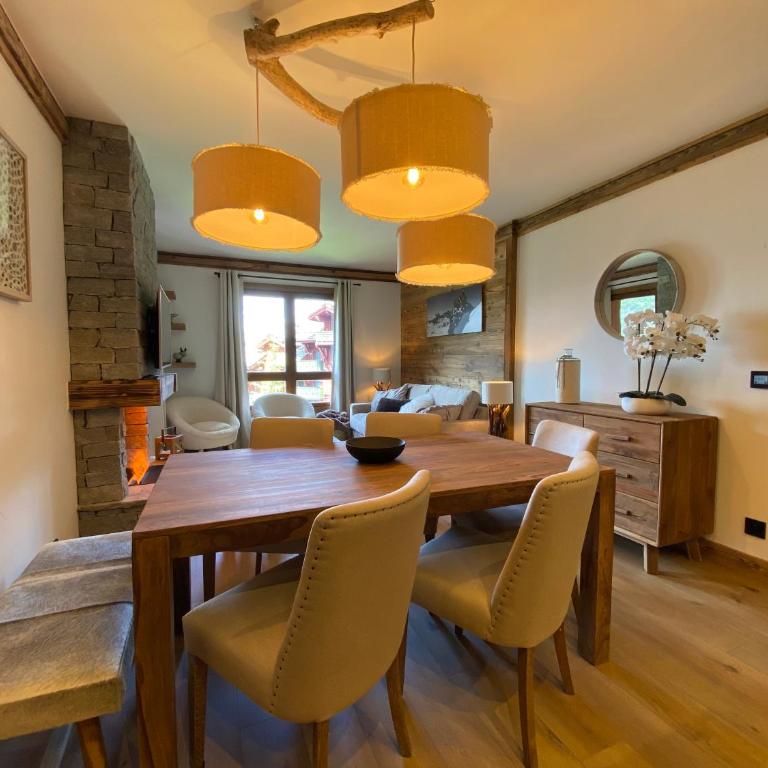 Arcs 1950 Appartement Luxe type chalet 5 à 7 personnes Vue imprenable sur le Montblanc skis aux pieds - Apartment mit Blick auf die Berge - 18