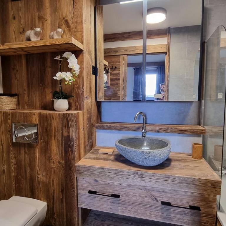Arcs 1950 Appartement Luxe type chalet 5 à 7 personnes Vue imprenable sur le Montblanc skis aux pieds - Apartment mit Blick auf die Berge - 28