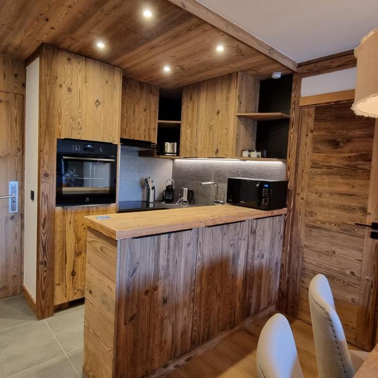 Arcs 1950 Appartement Luxe type chalet 5 à 7 personnes Vue imprenable sur le Montblanc skis aux pieds - Apartment mit Blick auf die Berge - 20