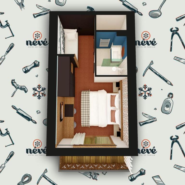 Hôtel Névé - Chambre Triple avec Balcon - 5