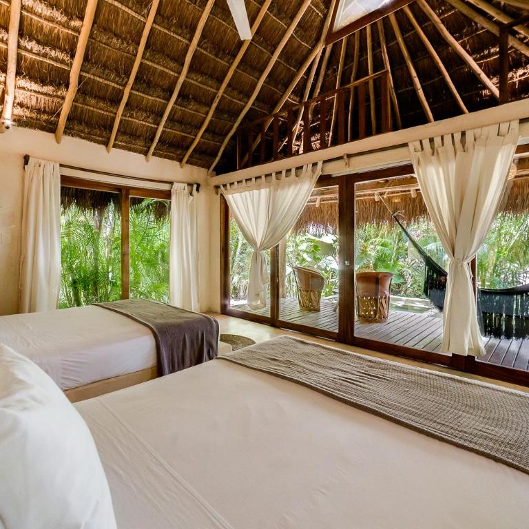 Hotel CasaBakal - A pie de Laguna - Bacalar - Bungalow Cuádruple con piscina pequeña - 1