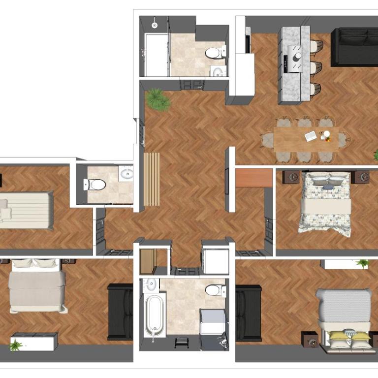 Flatista Homes - Central Station - 4 BR - Appartement - 16