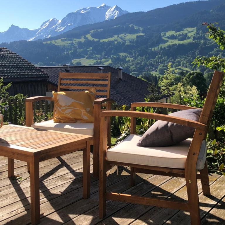 Chalet à Megève-Vauvray - Grands Appartements , vue Mont Blanc - Appartement 3 Chambres - 8