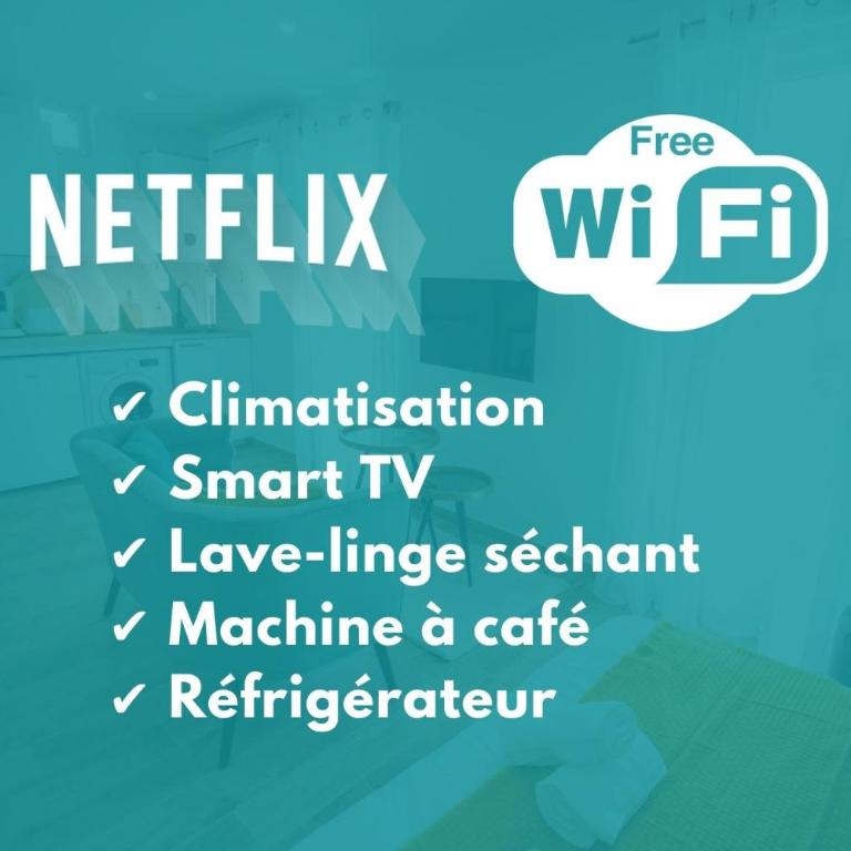 Élégant Studio Climatisé 'Alma 2' - Cœur de Beziers - Wifi Fibre - Netflix - Appartement 1 Chambre - 4