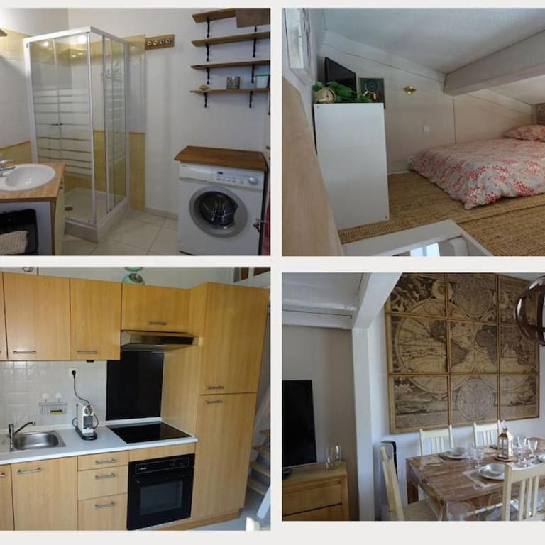 T1 bis Mezzanine 4 pers- Résidence boisé 5mn de la mer en voiture - Apartamento de 1 dormitorio - 3