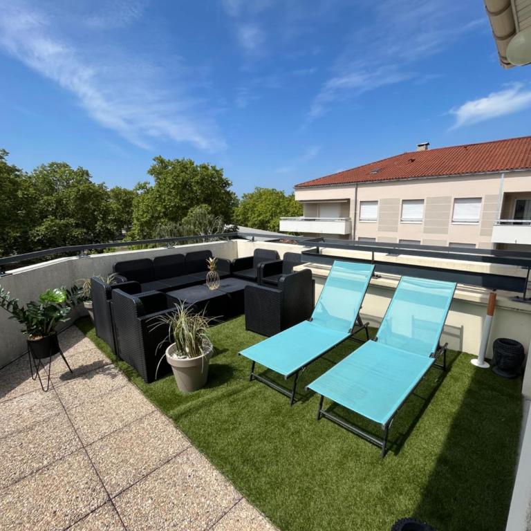 BnGo I Immense RoofTop Lyon I 2 chambres, 2 places parkings, 2 immenses terrasses, 8 personnes - Appartement 2 Chambres avec Terrasse - 18