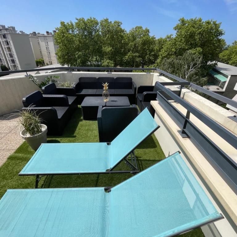 BnGo I Immense RoofTop Lyon I 2 chambres, 2 places parkings, 2 immenses terrasses, 8 personnes - Appartement 2 Chambres avec Terrasse - 11