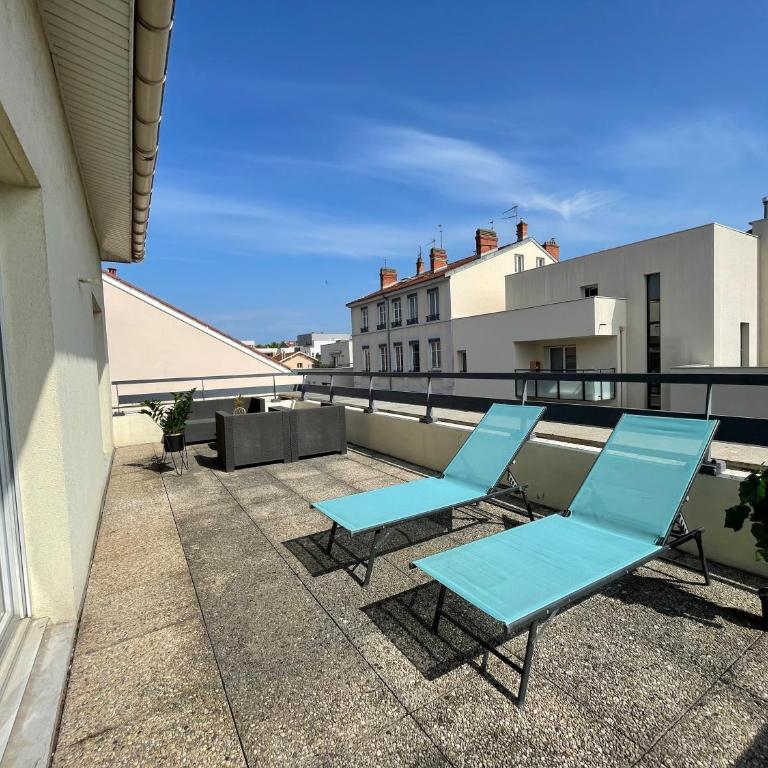BnGo I Immense RoofTop Lyon I 2 chambres, 2 places parkings, 2 immenses terrasses, 8 personnes - Appartement 2 Chambres avec Terrasse - 15